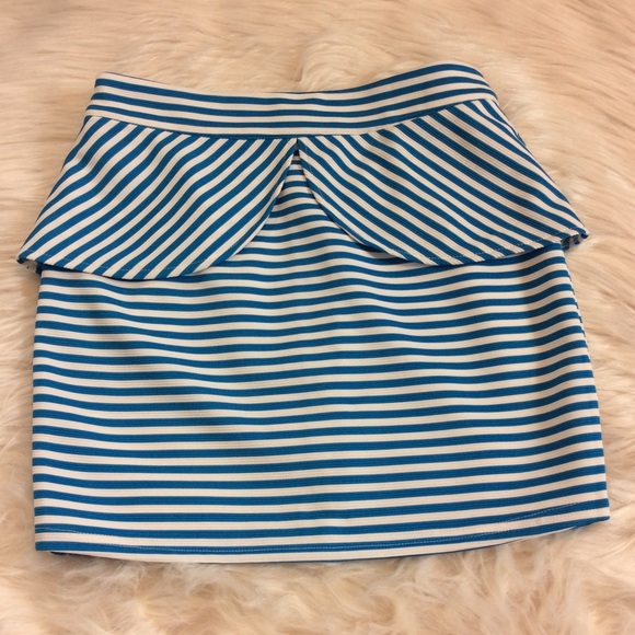 Method Dresses & Skirts - Method Blue & White Striped Peplum Skirt Small